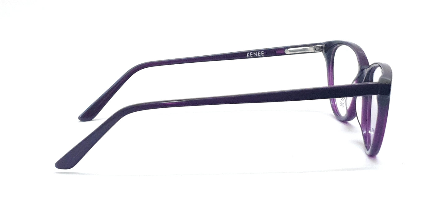 Cateye Eyeglasses RK KENEE MOD 8013 Black with purple tint