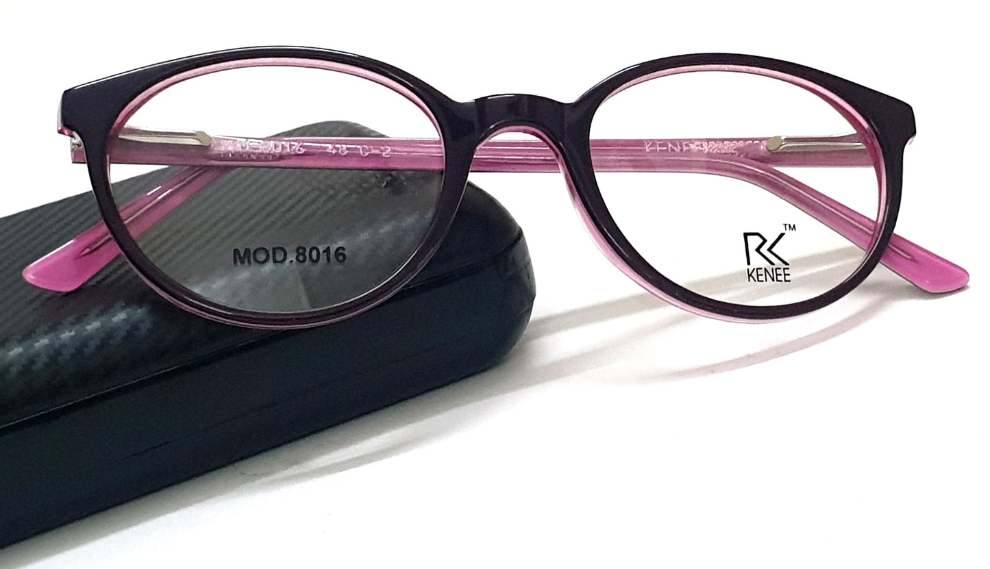 Round Eyeglasses RK KENEE MOD 8016 Black-Pink