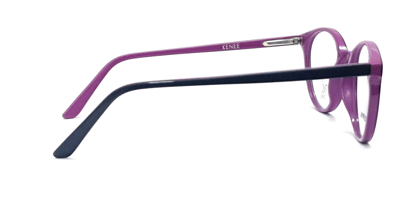 Round Eyeglasses RK KENEE MOD 8016 Black-Purple