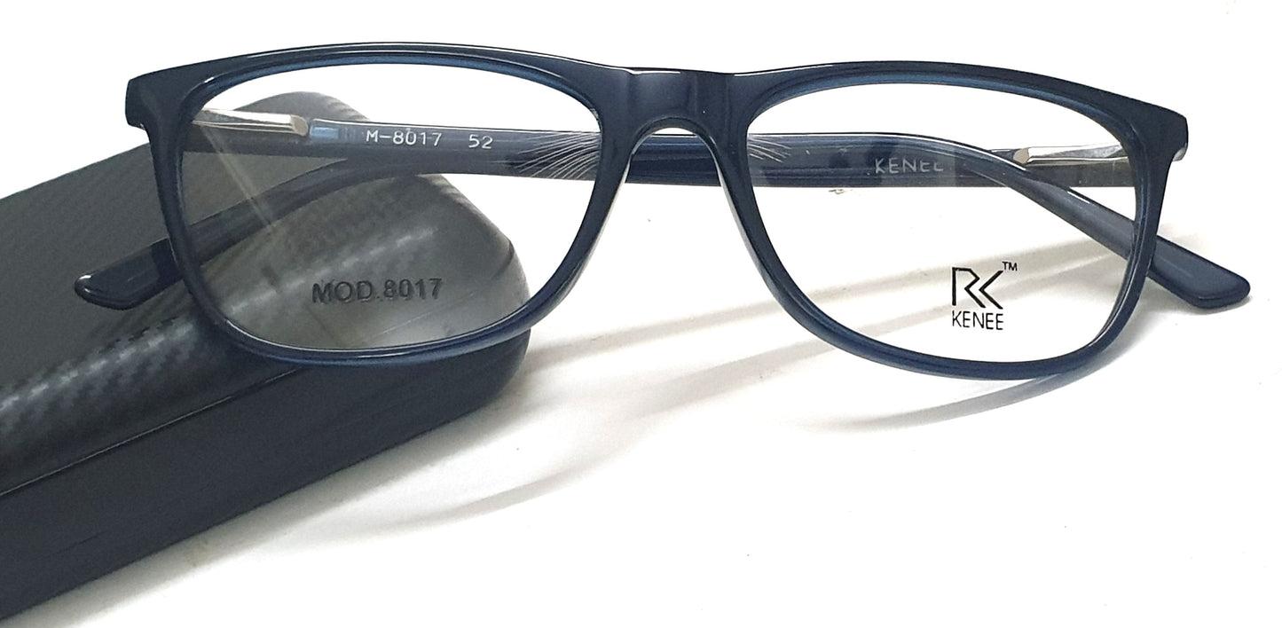 Trendy Rectangle Eyeglasses RK KENEE MOD 8017 Blue