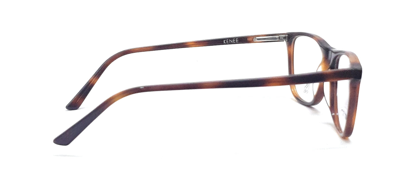 Trendy Rectangle Eyeglasses RK KENEE MOD 8017 DA Brown