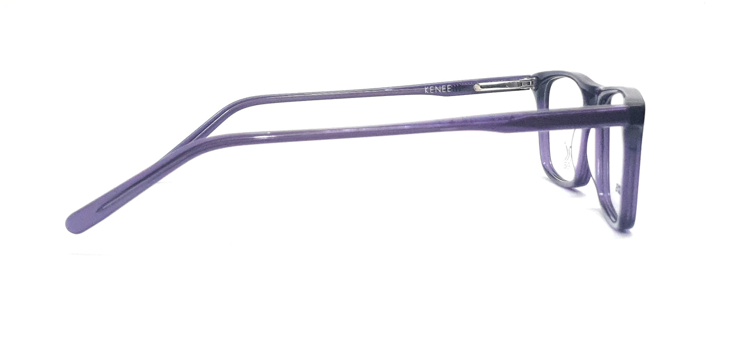 Rectangle Eyeglasses RK KENEE MOD 8019 Black-Purple Tint