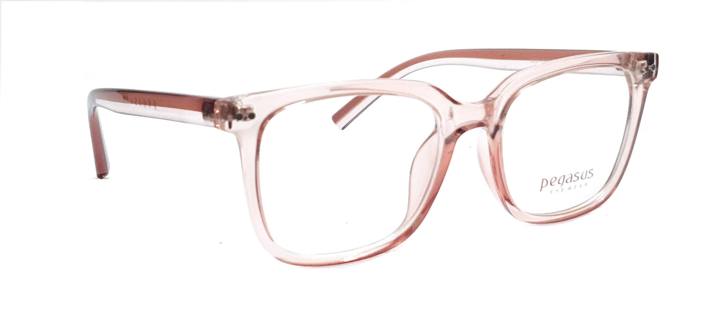 Pegasus Eyeglasses Spectacle 8261 with Power ANTI-GLARE-Reflective Glasses Brown Transparent PE-045