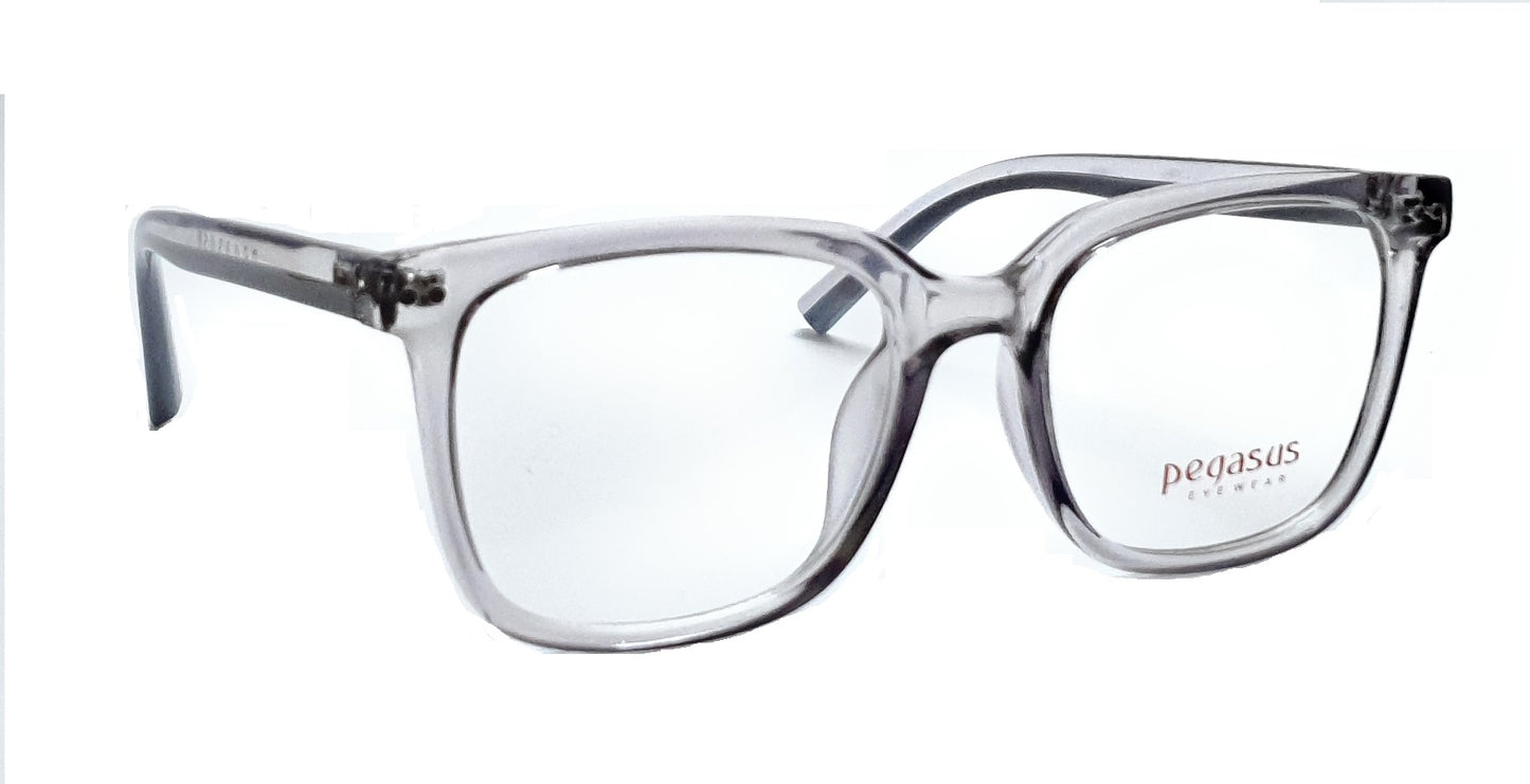 Pegasus Eyeglasses Spectacle 8261 with Power ANTI-GLARE-Reflective Glasses Grey Transparent PE-043