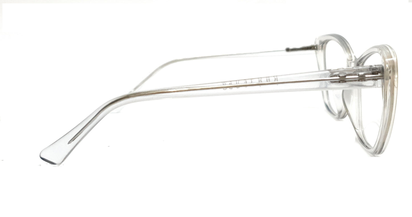 Pegasus Cateye Eyeglasses Spectacle LH3008 with Power ANTI-GLARE-Reflective Glasses Transparent Grey PE-023