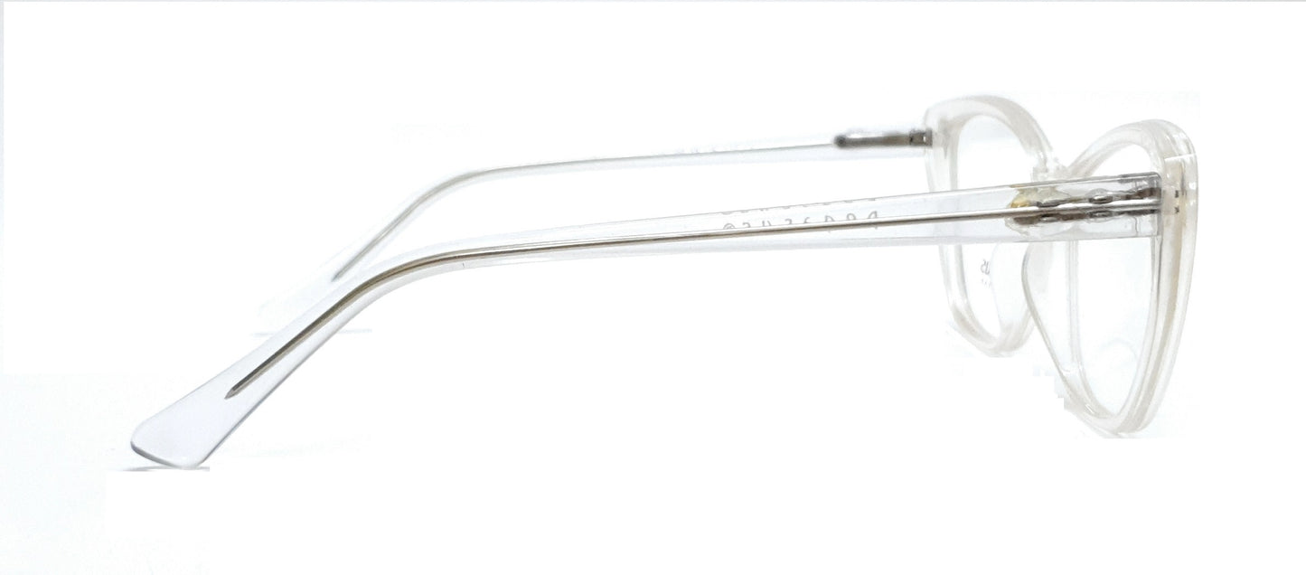Pegasus Cateye Eyeglasses Spectacle LH3008 with Power ANTI-GLARE-Reflective Glasses Transparent White PE-020