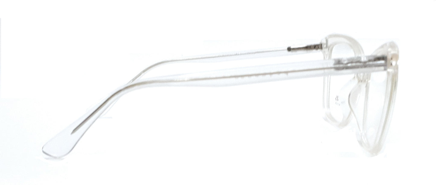 Pegasus Retro Eyeglasses Spectacle LH3009 with Power ANTI-GLARE-Reflective Glasses White Transparent PE-039