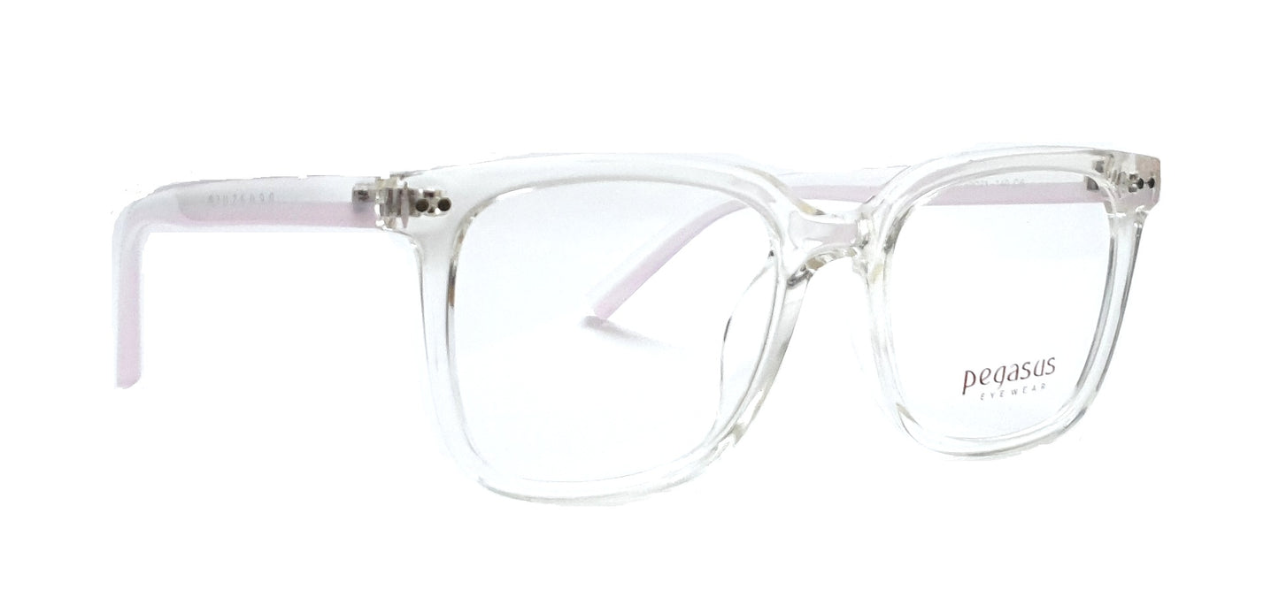 Pegasus Eyeglasses Spectacle 8261 with Power ANTI-GLARE-Reflective Glasses White Transparent PE-042