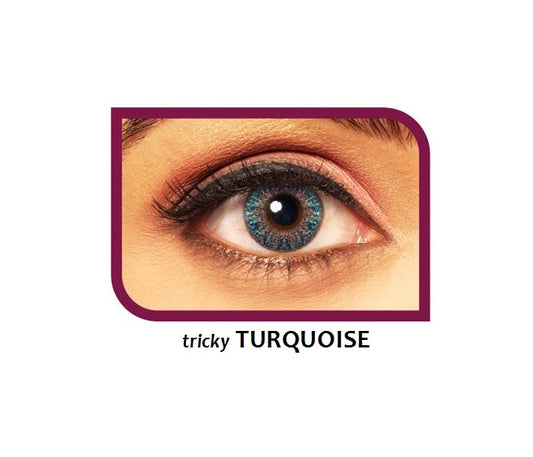 Tricky Turquoise Polylite Monthly Color Contact Lenses Image