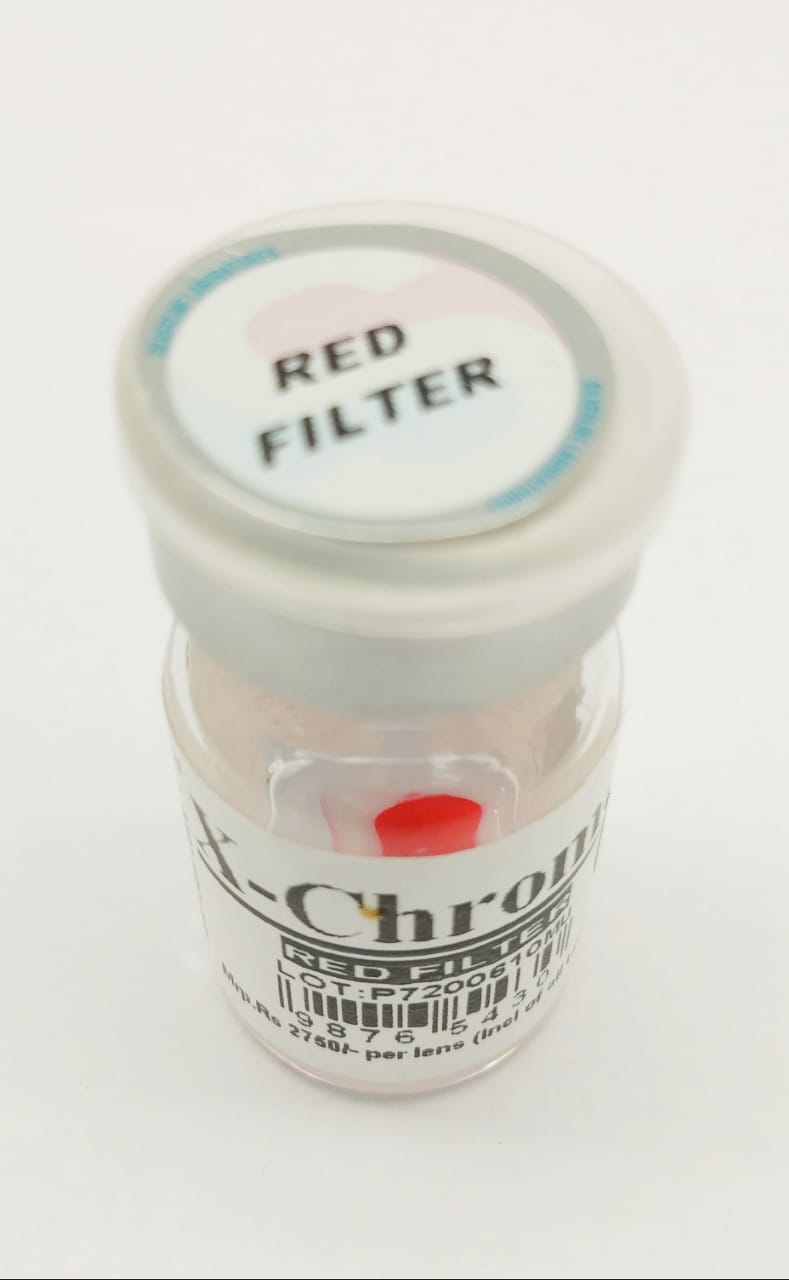 Red Filter X-Chrome Contact Lenses Image