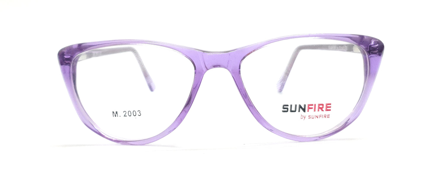 CatEye Eyeglasses Spectacle M2003 with Power ANTI-GLARE-Reflective Glasses Purple VS-019