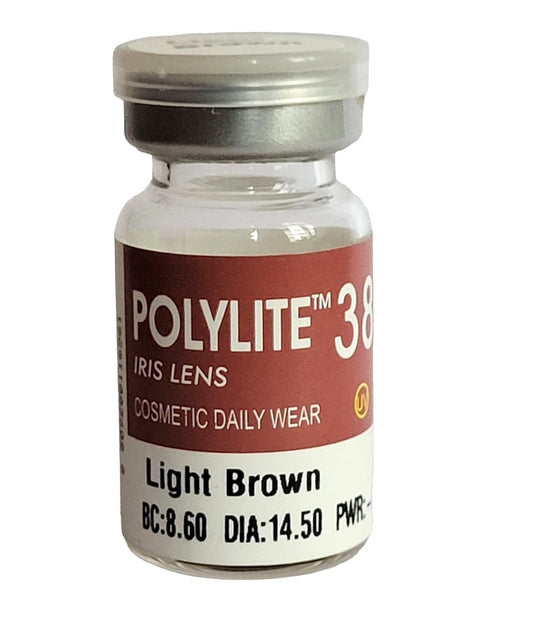 Prosthetic Contact lenses Light Brown Polylite 38