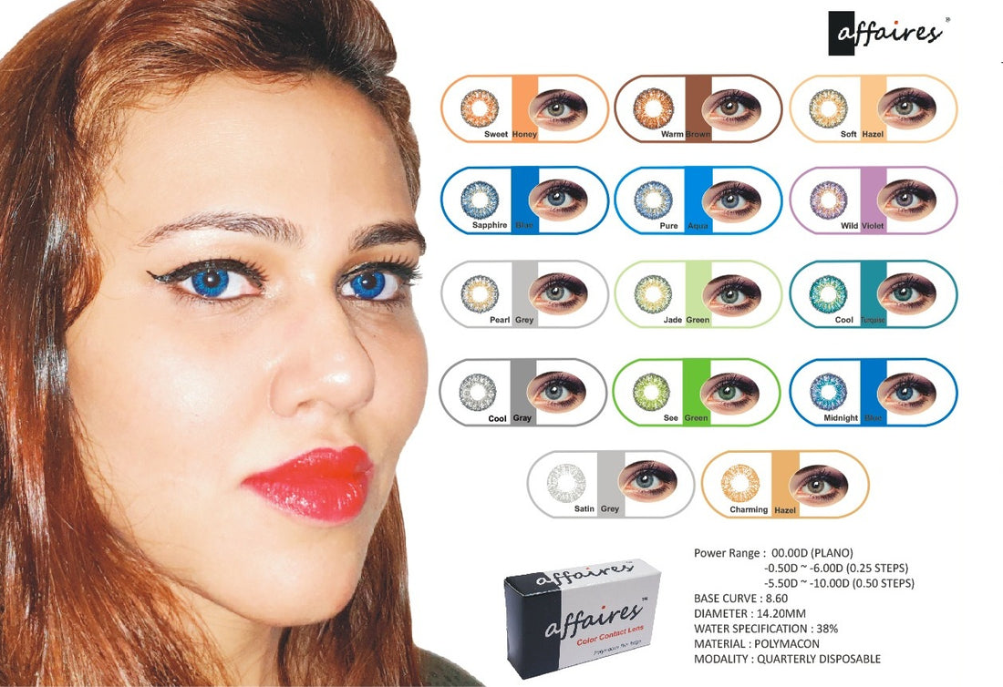 Buy Powered Color Contact Lenses Online -  Quarterly Disposable