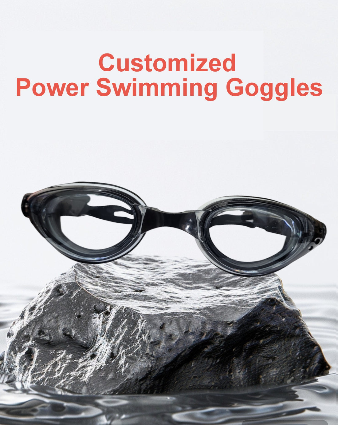 Customized Power Swimming Goggles Rx Prescription Optical Corrective Lenses with UV Protection available at www.SoftTouchLenses.com