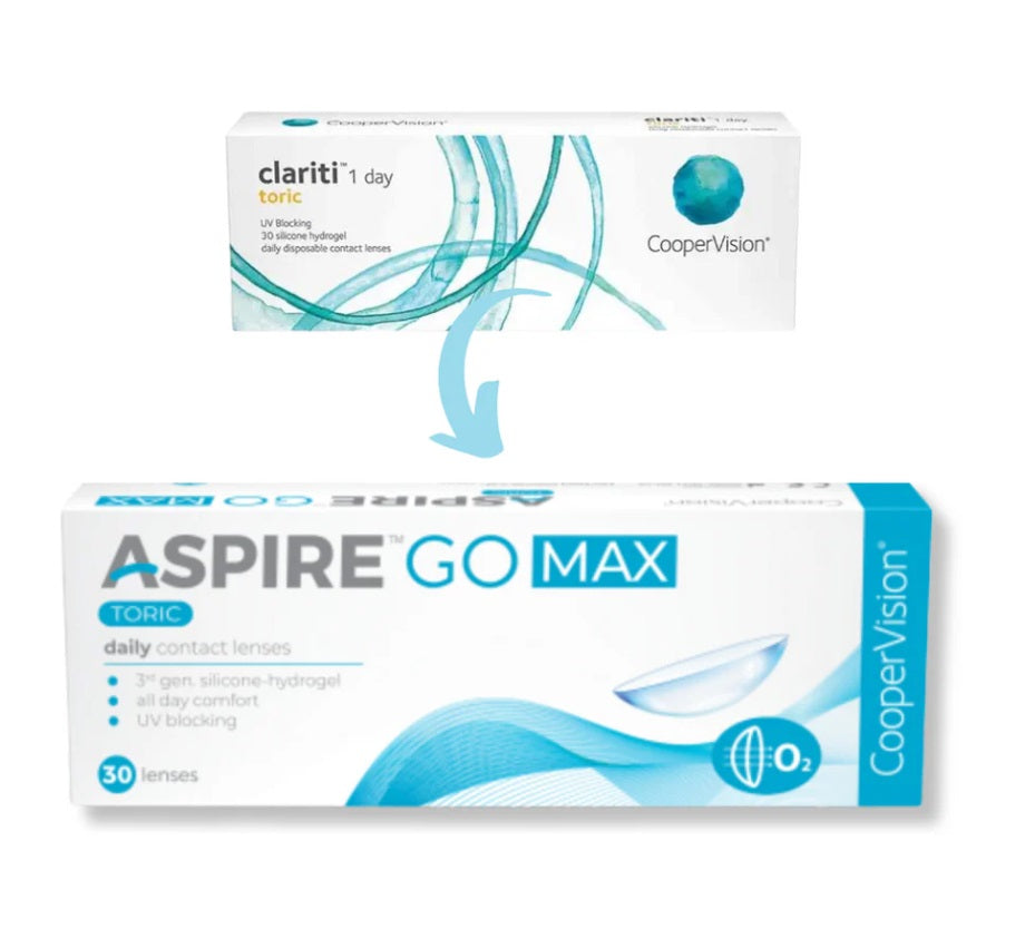 ASPIRE GO MAX 1 DAY TORIC / Astigmatism Contact Lenses CooperVision - SoftTouchLenses