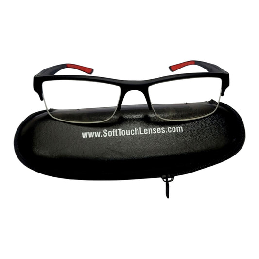 Affaires Black Semi Rimless Reading Glasses For Men and Women Model-3087