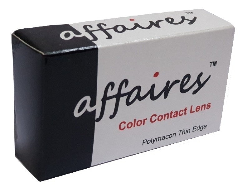 Affaires Black Out Crazy color contact lenses Yearly Disposable ( 2pcs Lens Pack )