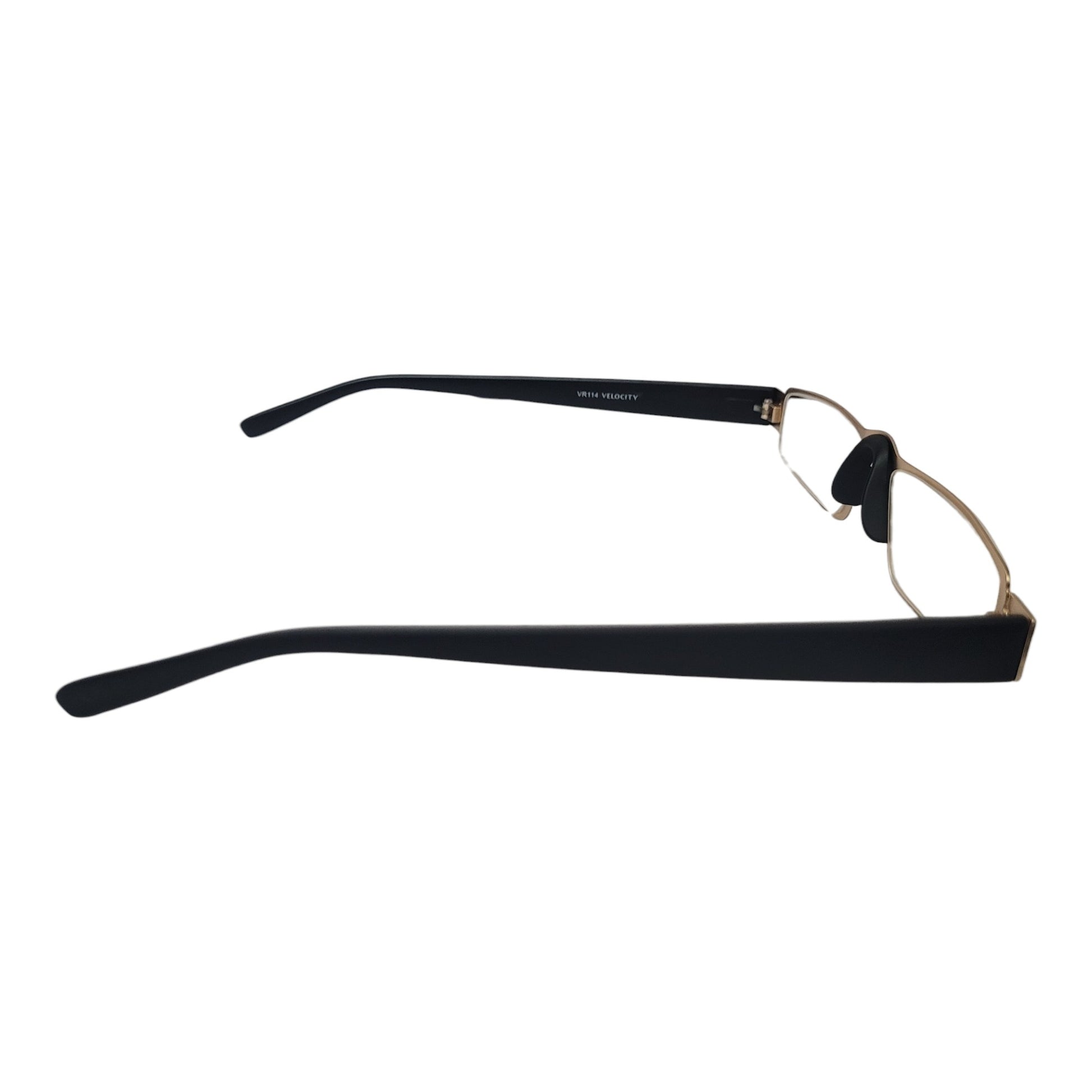 Golden Flat Slim Fix Nose Pad Unisex Rectangle Full Rim Power Reading Glasses For Men & Women | Near reading glasses - SoftTouchLenses