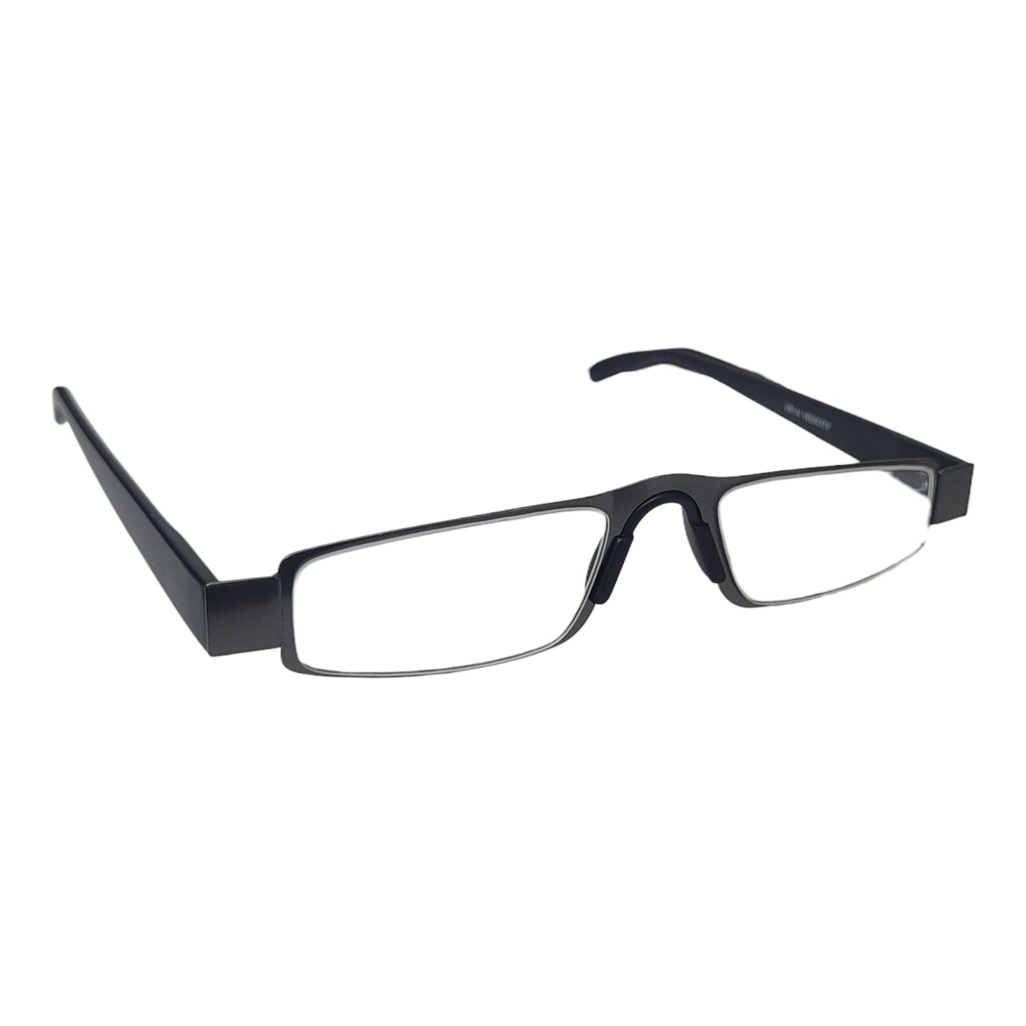 Grey Flat Slim Fix Nose Pad Unisex Rectangle Full Rim Power Reading Glasses For Men & Women | Near reading glasses - Affaires