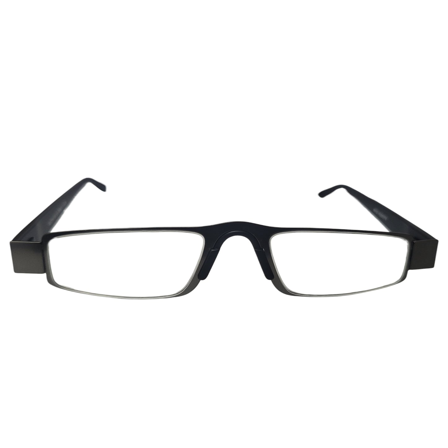Grey Flat Slim Fix Nose Pad Unisex Rectangle Full Rim Power Reading Glasses For Men & Women | Near reading glasses - Affaires