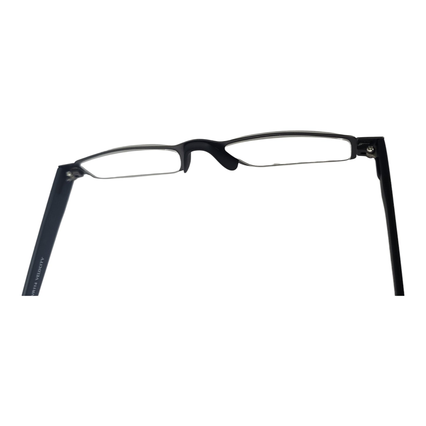 Grey Flat Slim Fix Nose Pad Unisex Rectangle Full Rim Power Reading Glasses For Men & Women | Near reading glasses - Affaires