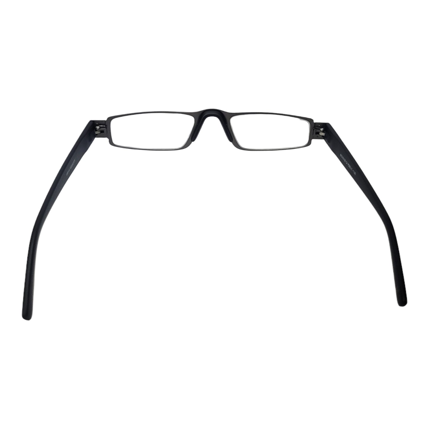Grey Flat Slim Fix Nose Pad Unisex Rectangle Full Rim Power Reading Glasses For Men & Women | Near reading glasses - Affaires