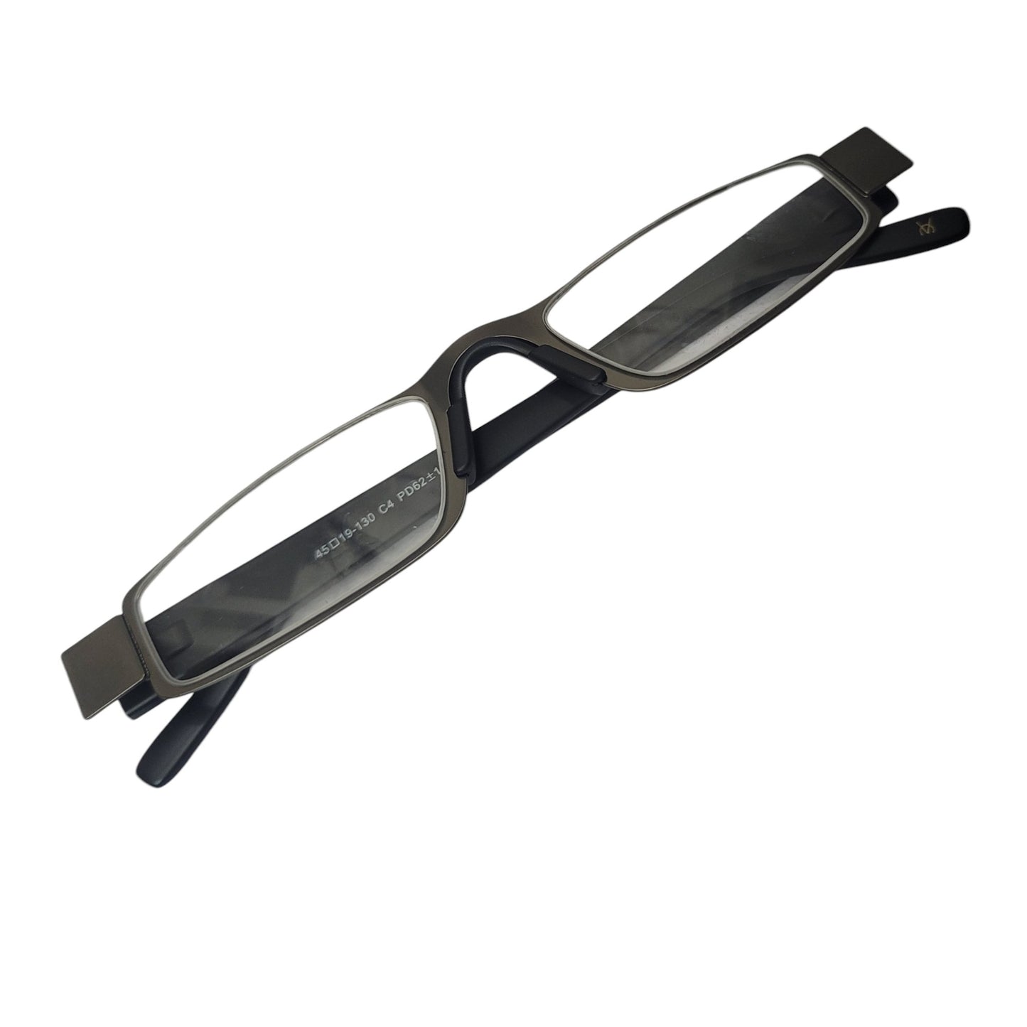 Grey Flat Slim Fix Nose Pad Unisex Rectangle Full Rim Power Reading Glasses For Men & Women | Near reading glasses - Affaires