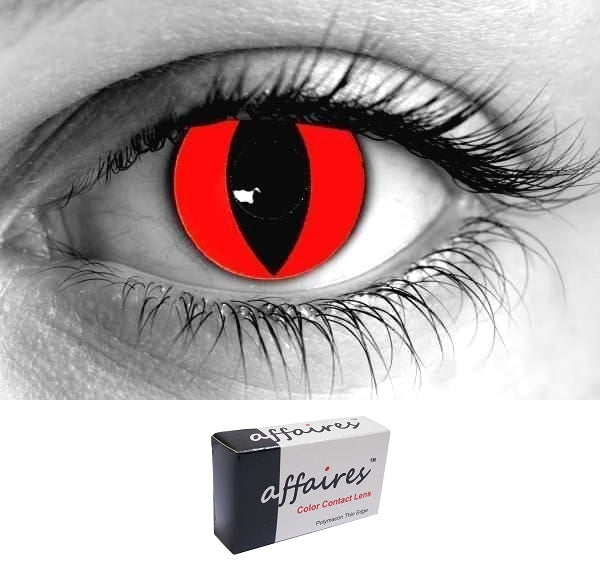 Affaires Red Cat Crazy Color Contact Lenses