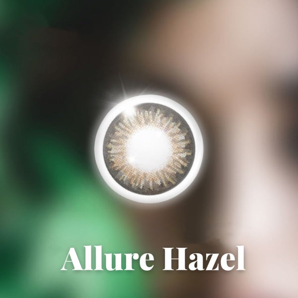 Freshlook Circle Color Allure Hazel - Daily Disposable Color Contact Lenses One-Day CC Lenses From Alcon (10 Lens/Box)