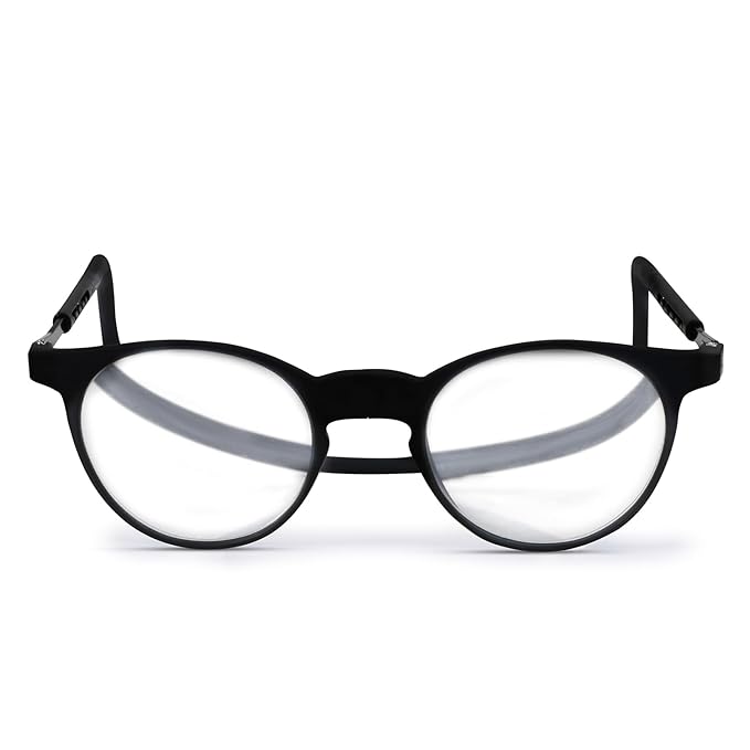 Black Round Reading Glass Magnetic - SoftTouchLenses