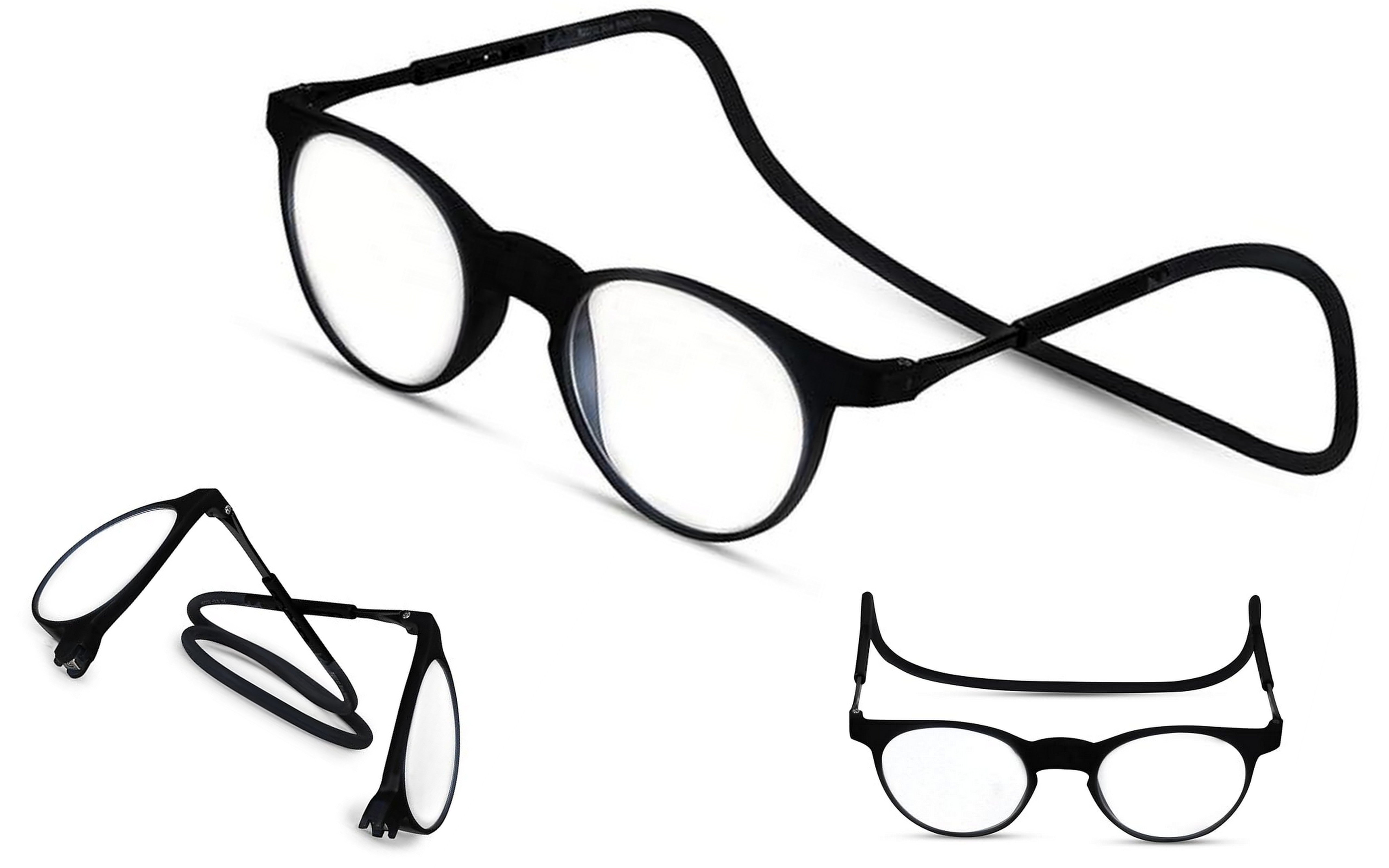 Black round reading glasses online