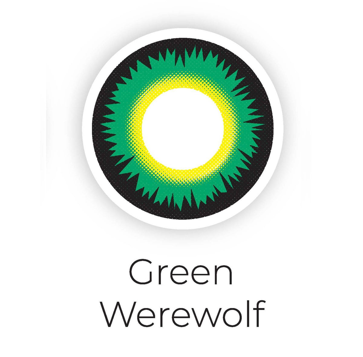 Green Werewolf Halloween Contact Lenses - GlamourEye - SoftTouchLenses