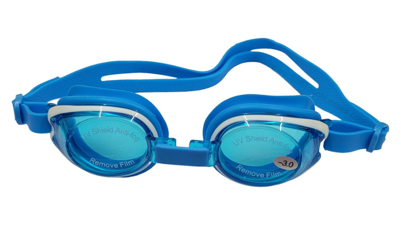 Kids Power Swimming Goggles Rx Prescription Optical Corrective Lenses with UV Protection, Anti-Fog ( 3yr to 8yr )