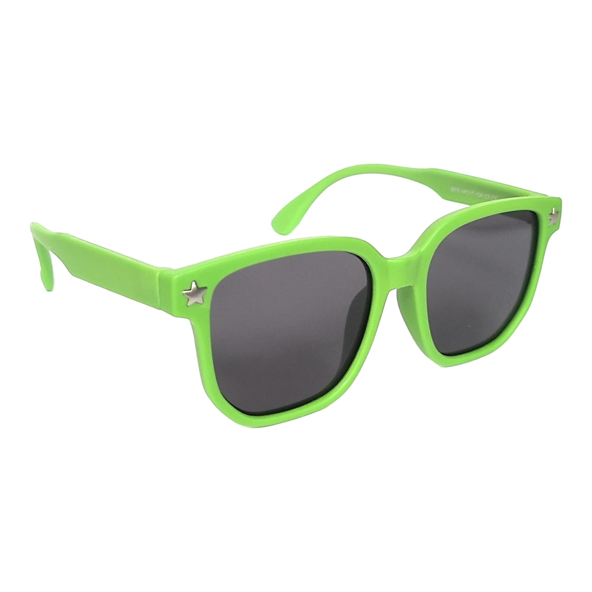 Wayfarer Kids Polarized Sunglasses for Children Age 4-9 Years Old, Girl or Boy  | affaires-9010 - Green