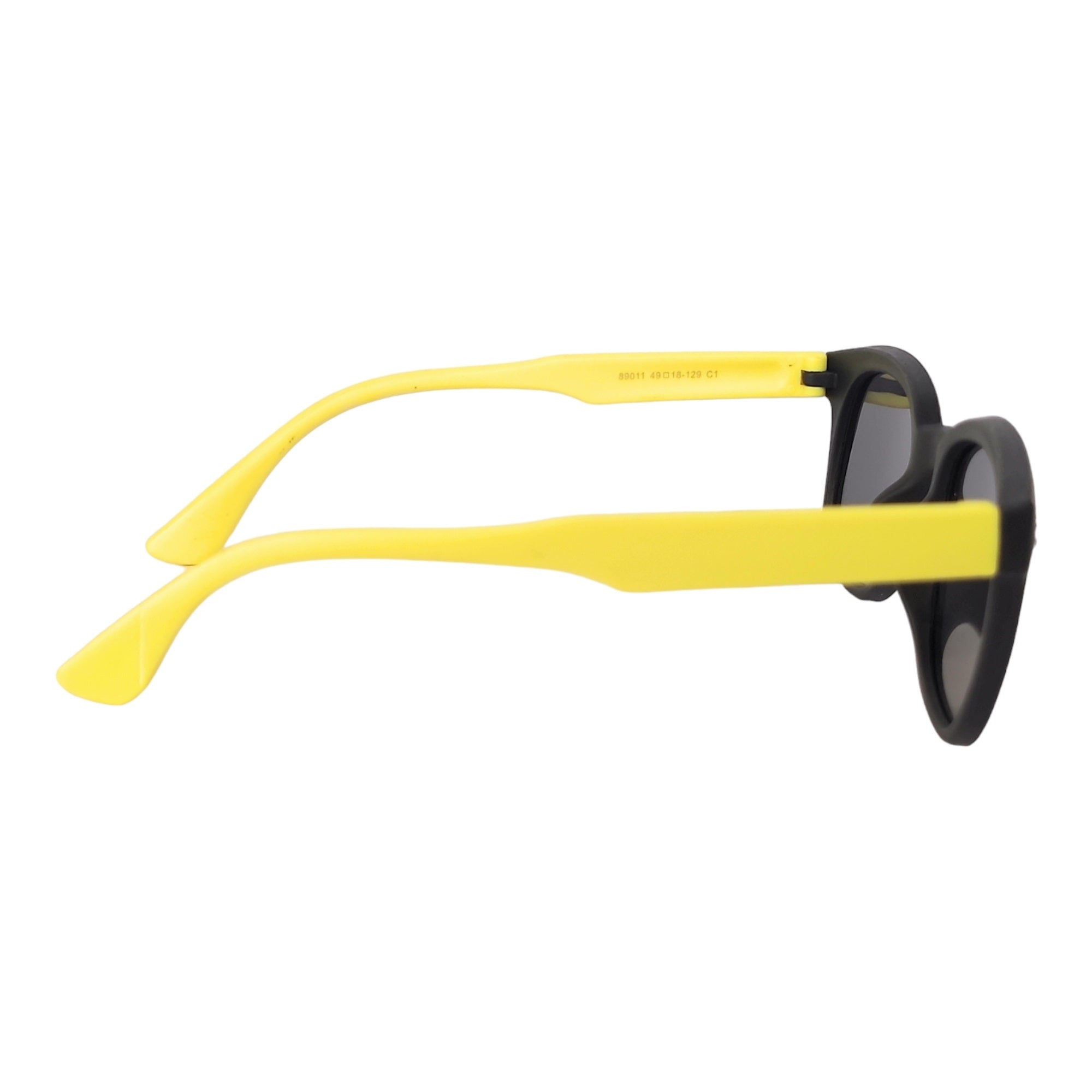 Stylish Kids Polarized Sunglasses for Shades Age 4-9 Years Old, Girl or Boy  | affaires-9011 - Black-Yellow