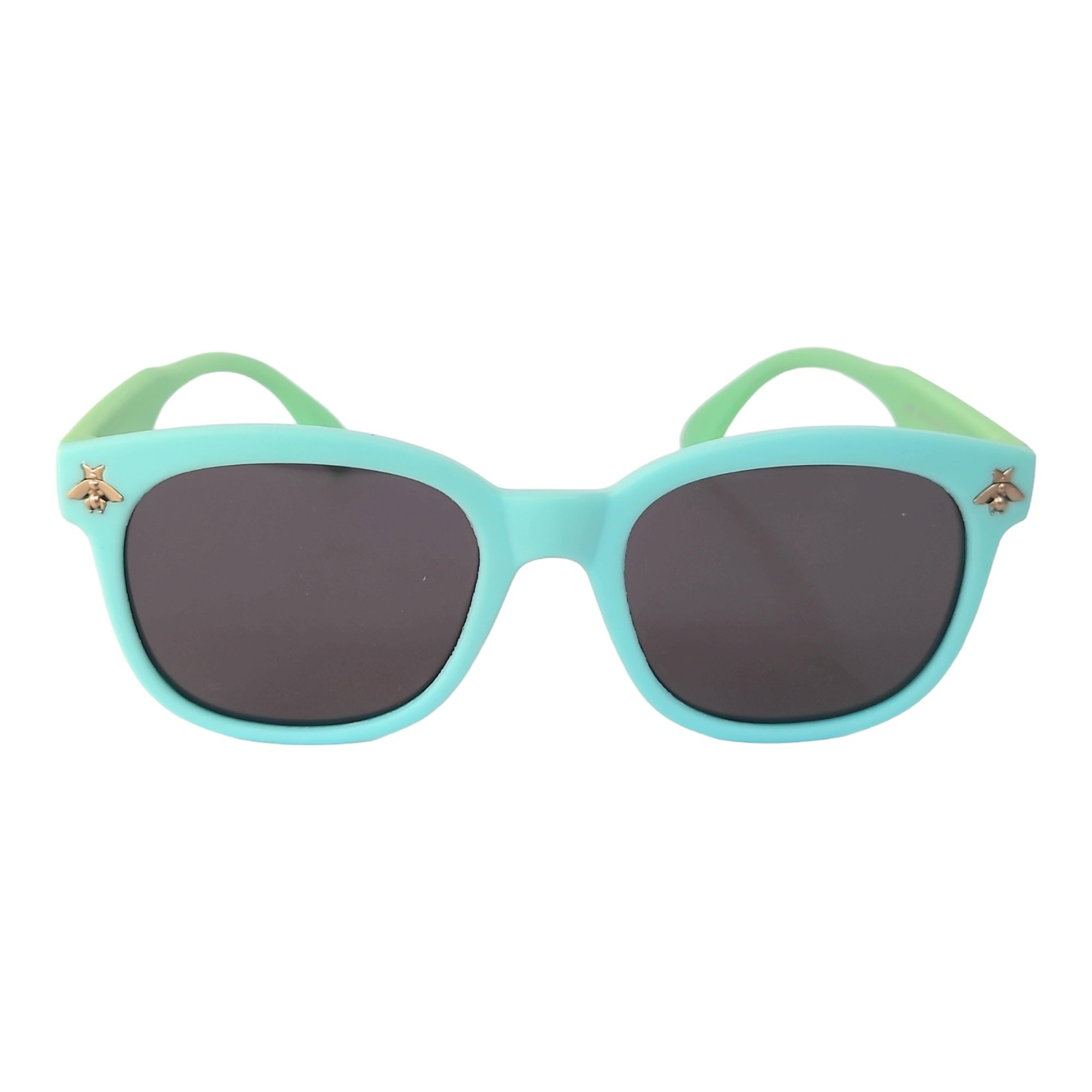 Stylish Kids Polarized Sunglasses for Shades Age 4-9 Years Old, Girl or Boy  | affaires-9011 - Sky Blue - Green