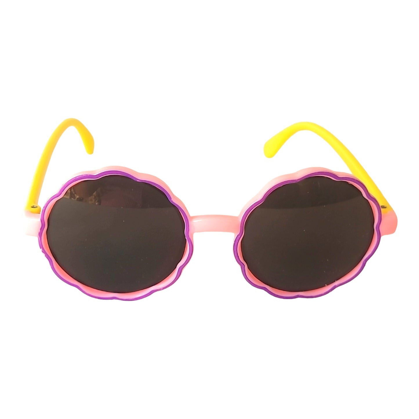 Round sunglasses for Kids ( 3yrs to 8yrs ) – affaires-2032-Pink-Yellow