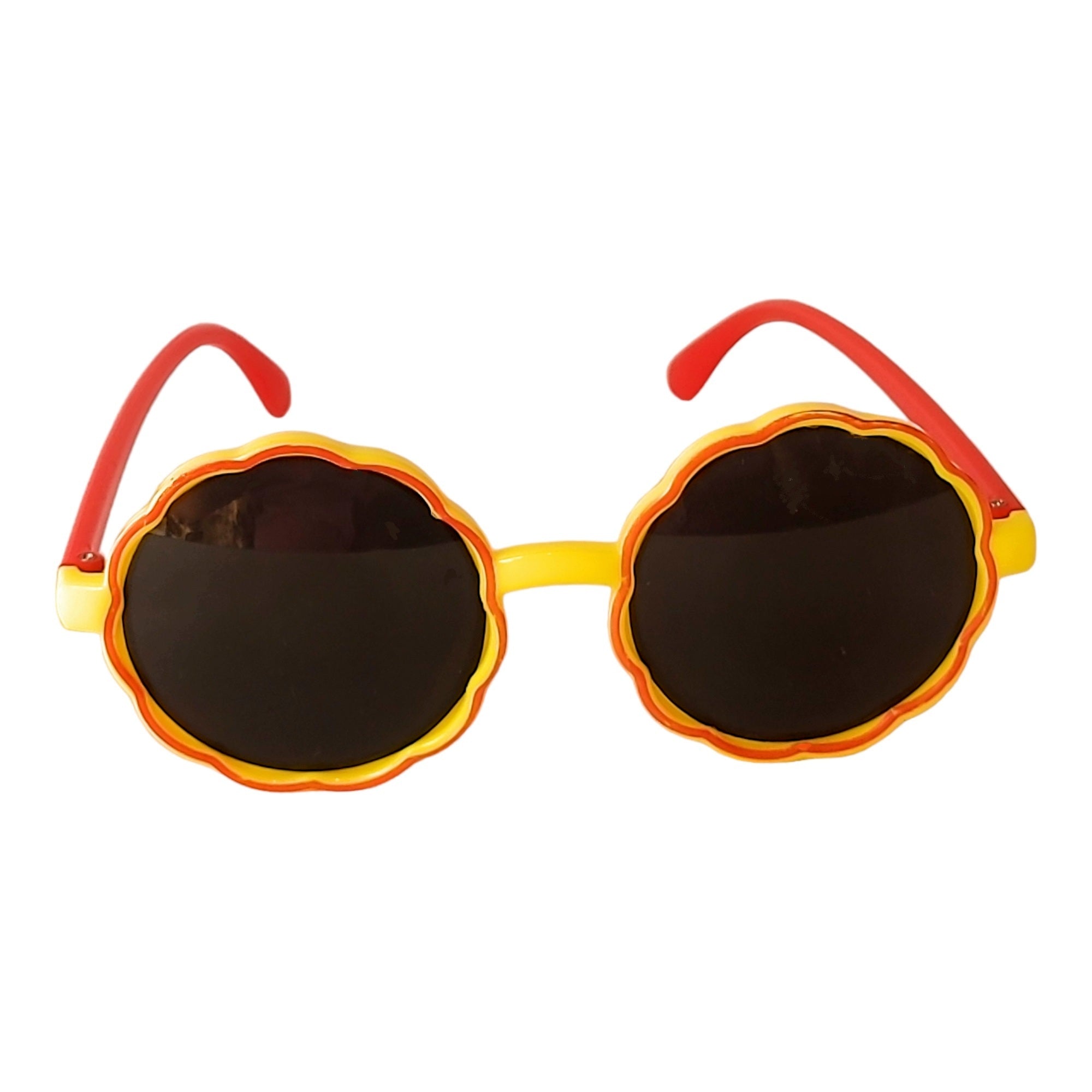 Round sunglasses for Kids ( 3yrs to 8yrs ) – affaires-2033-Yellow-Red