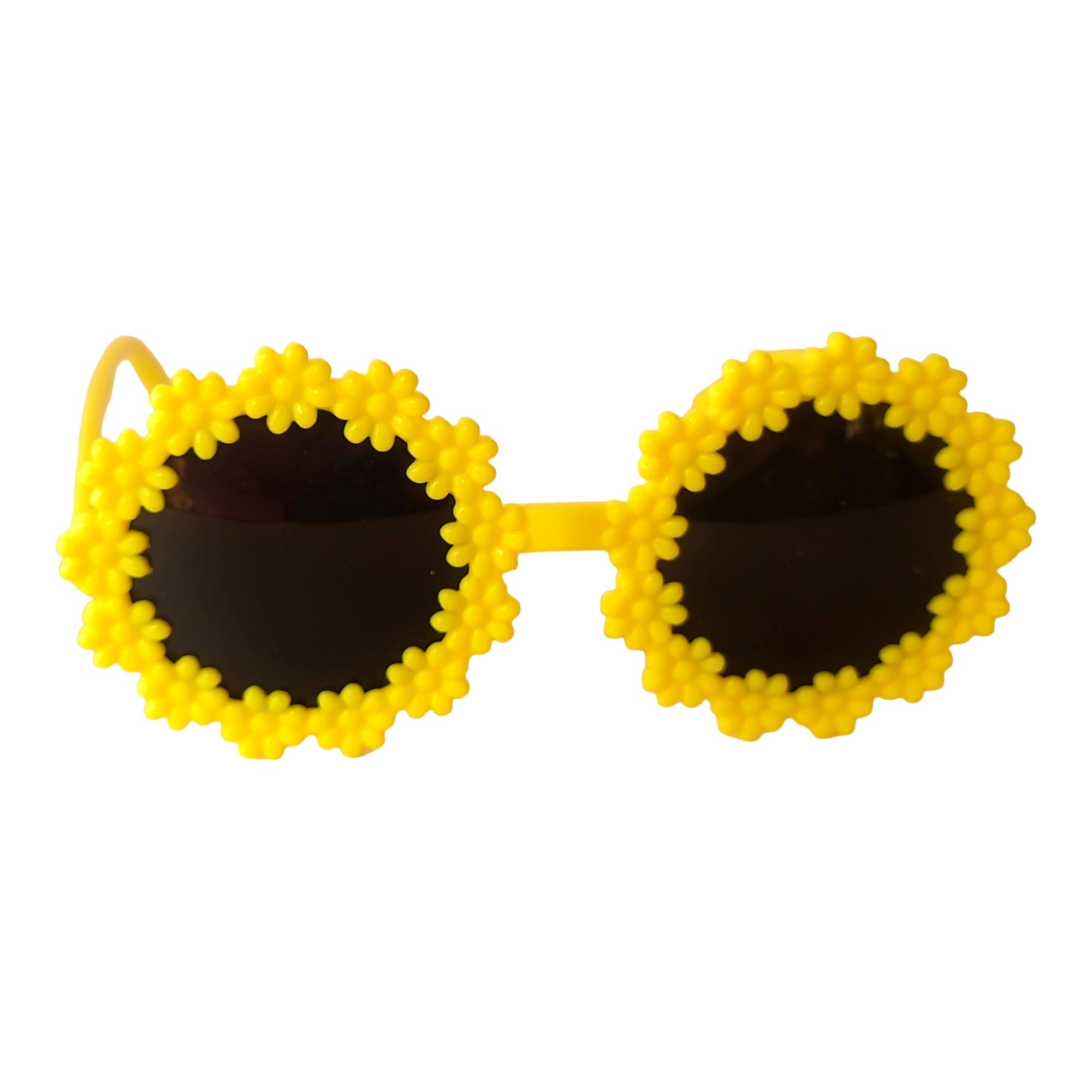 Flower Shape Round Sunglasses for kids - UV Protected Sunglasses - ( 3yrs to 8yrs ) – affaires-2034-Yellow