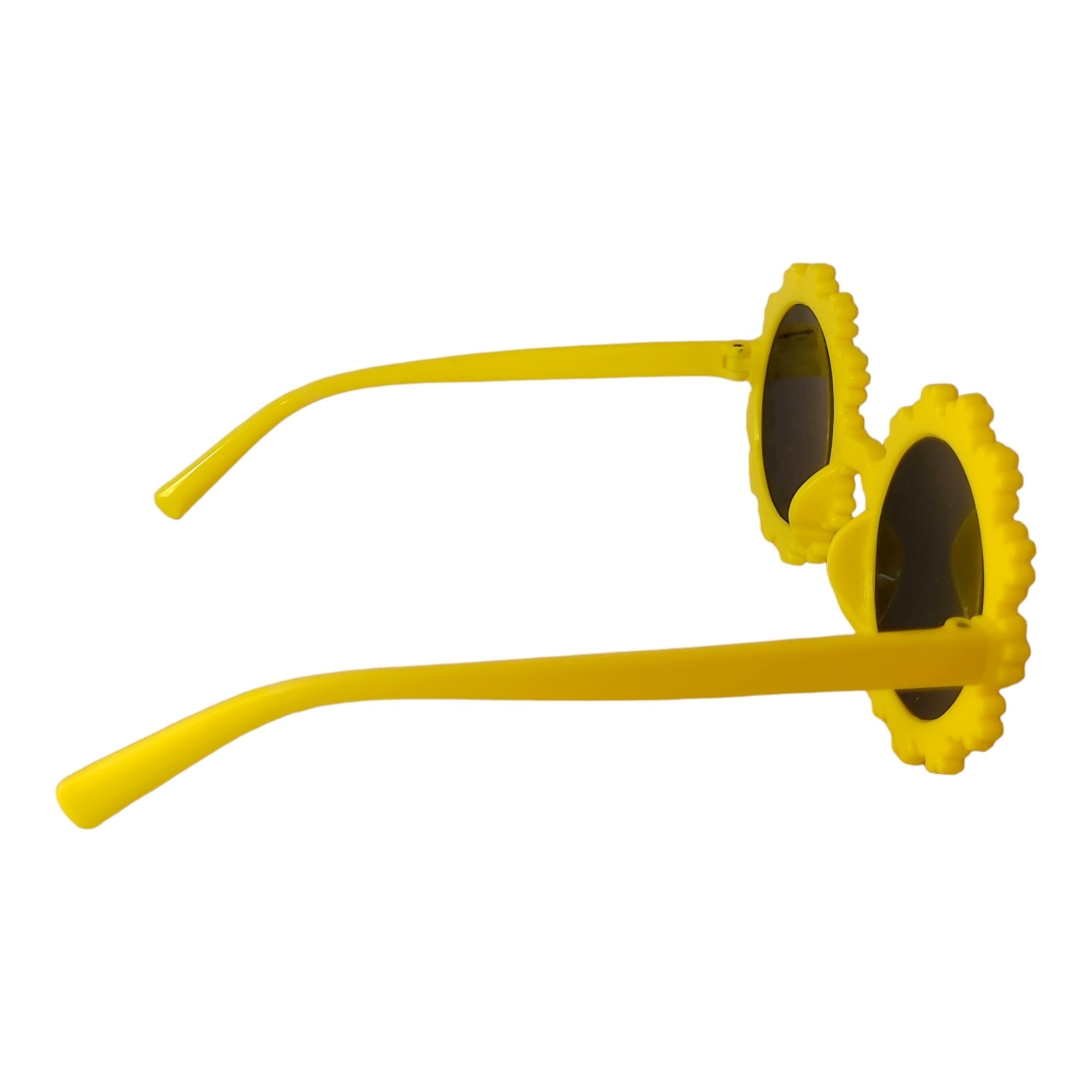 Flower Shape Round Sunglasses for kids - UV Protected Sunglasses - ( 3yrs to 8yrs ) – affaires-2034-Yellow