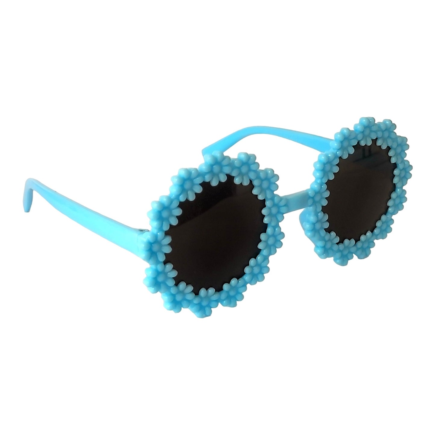 Flower Shape Round Sunglasses for kids - UV Protected Sunglasses - ( 3yrs to 8yrs ) – affaires-2036-Blue