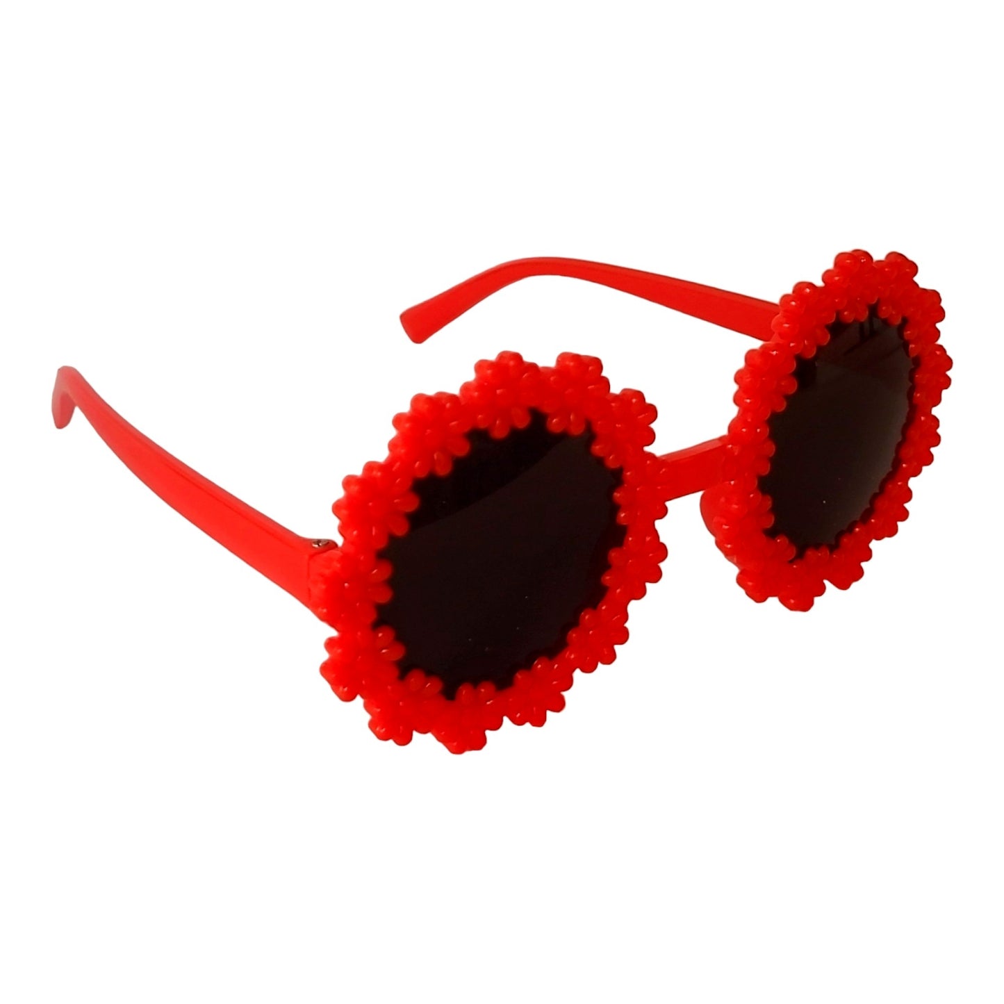 Flower Shape Round Sunglasses for kids - UV Protected Sunglasses - ( 3yrs to 8yrs ) – affaires-2038-Red