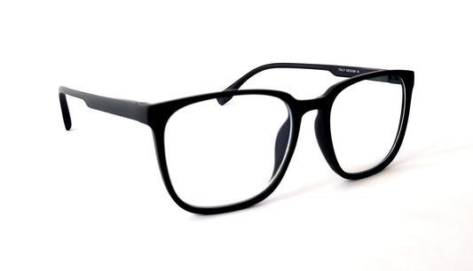 affaires Colorful BLU | Zero Power Blue Cut Computer Glasses | Anti Glare & Blocks Harmful Rays | UV Protection Specs | Men & Women | LK 889 | LK-327 - Black
