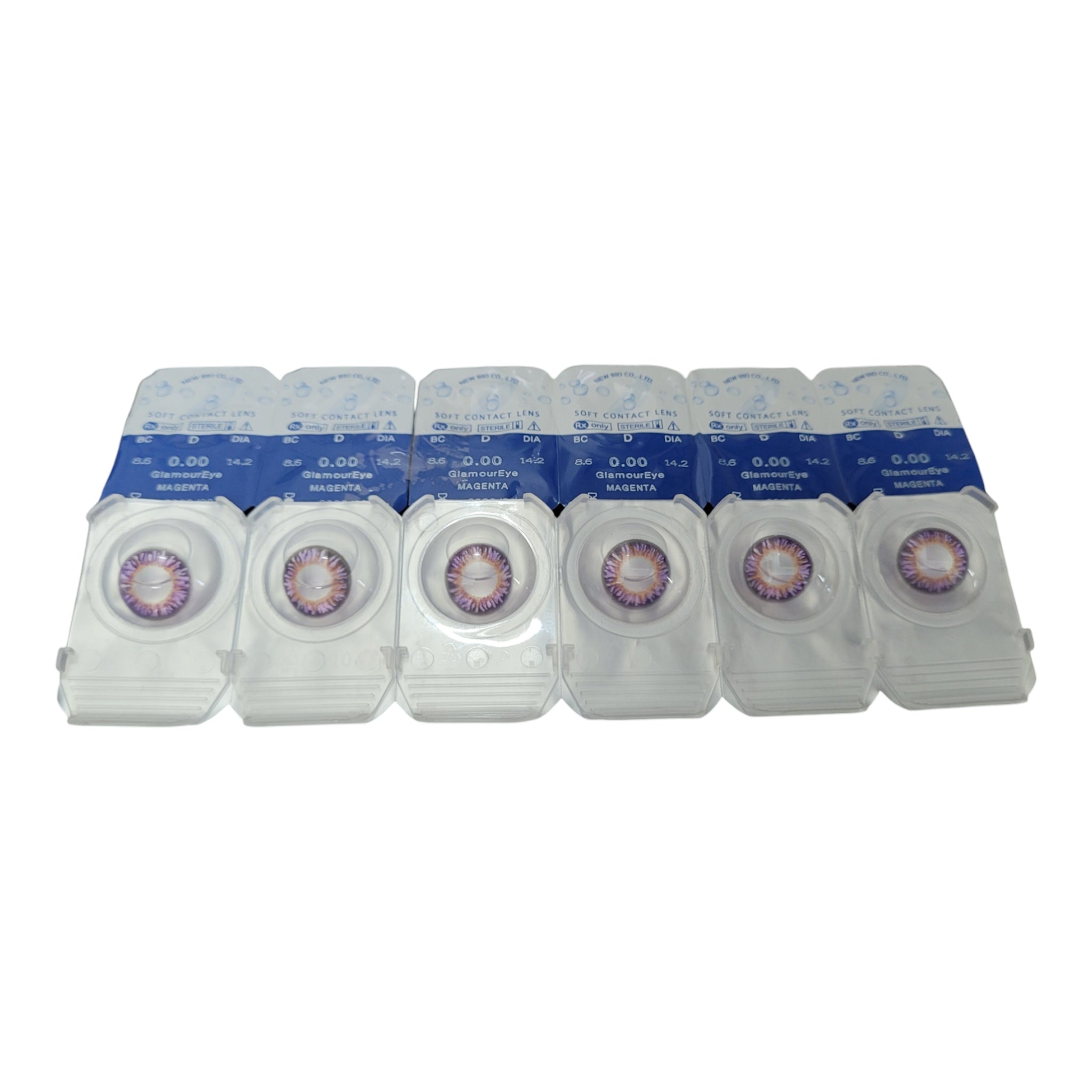 Magenta GlamourEye 1-Day Color Contact Lenses Disposable Contact Lens (12pcs in a Box)