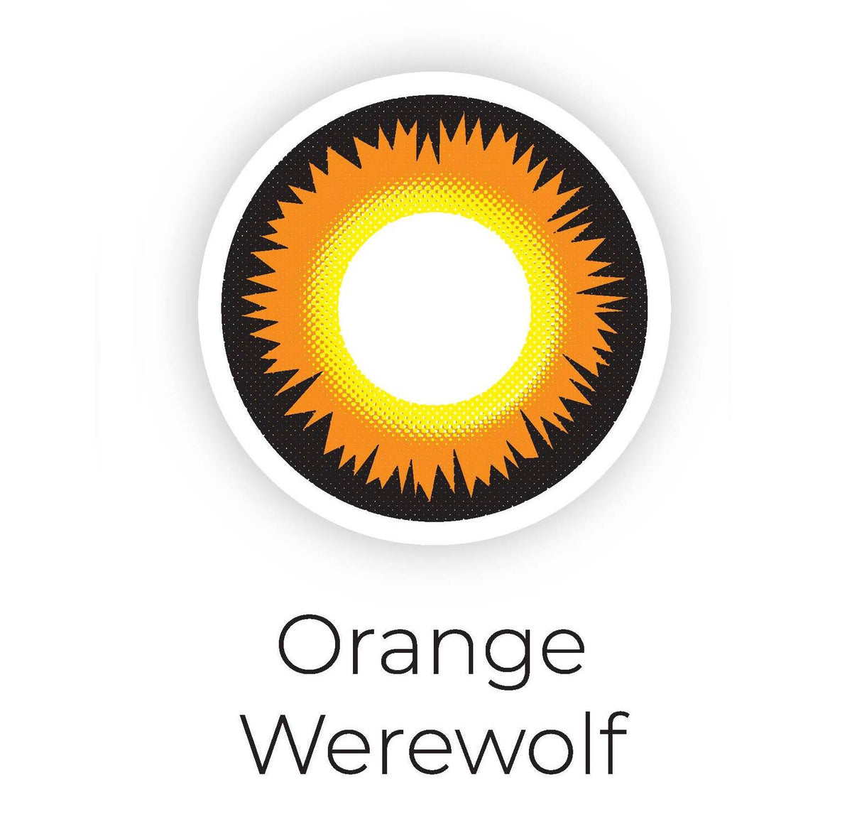 Orange Werewolf Halloween Contact Lenses - GlamourEye - SoftTouchLenses