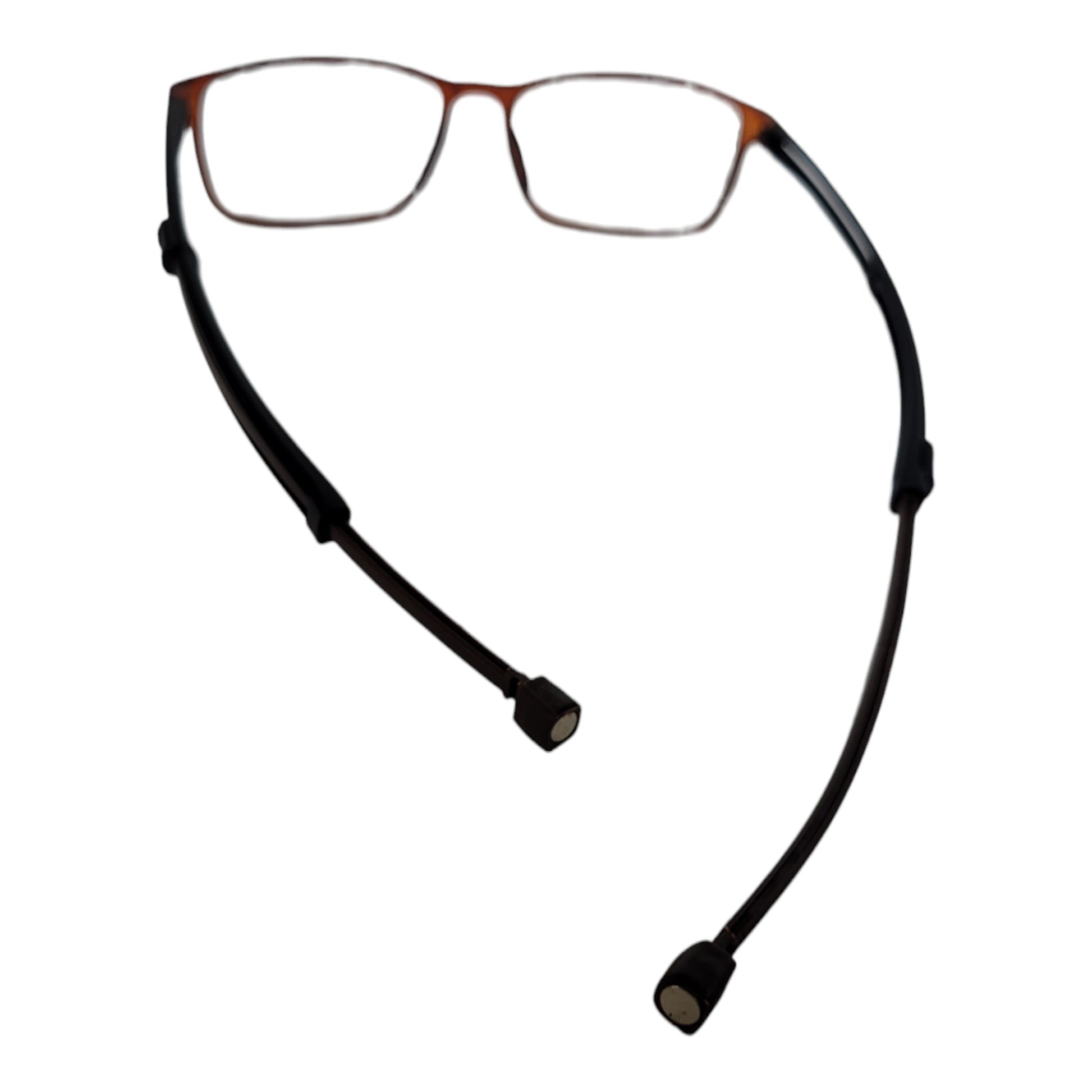 Brown unisex magnetic reading glasses