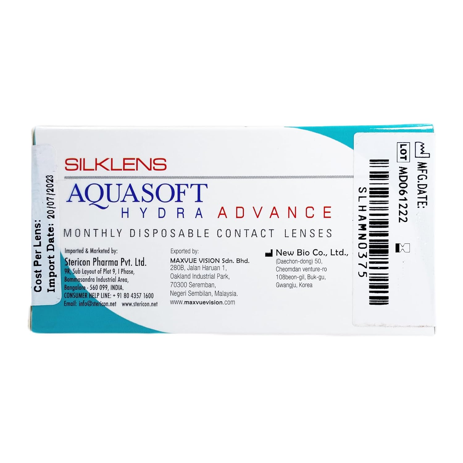 Silklens Aquasoft Hydra Advance Monthly Lenses Image