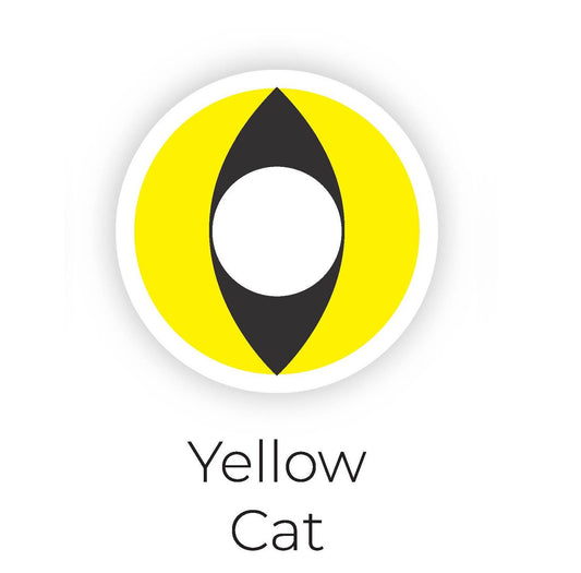 Yellow Cat Halloween Contact Lenses - GlamourEye - SoftTouchLenses