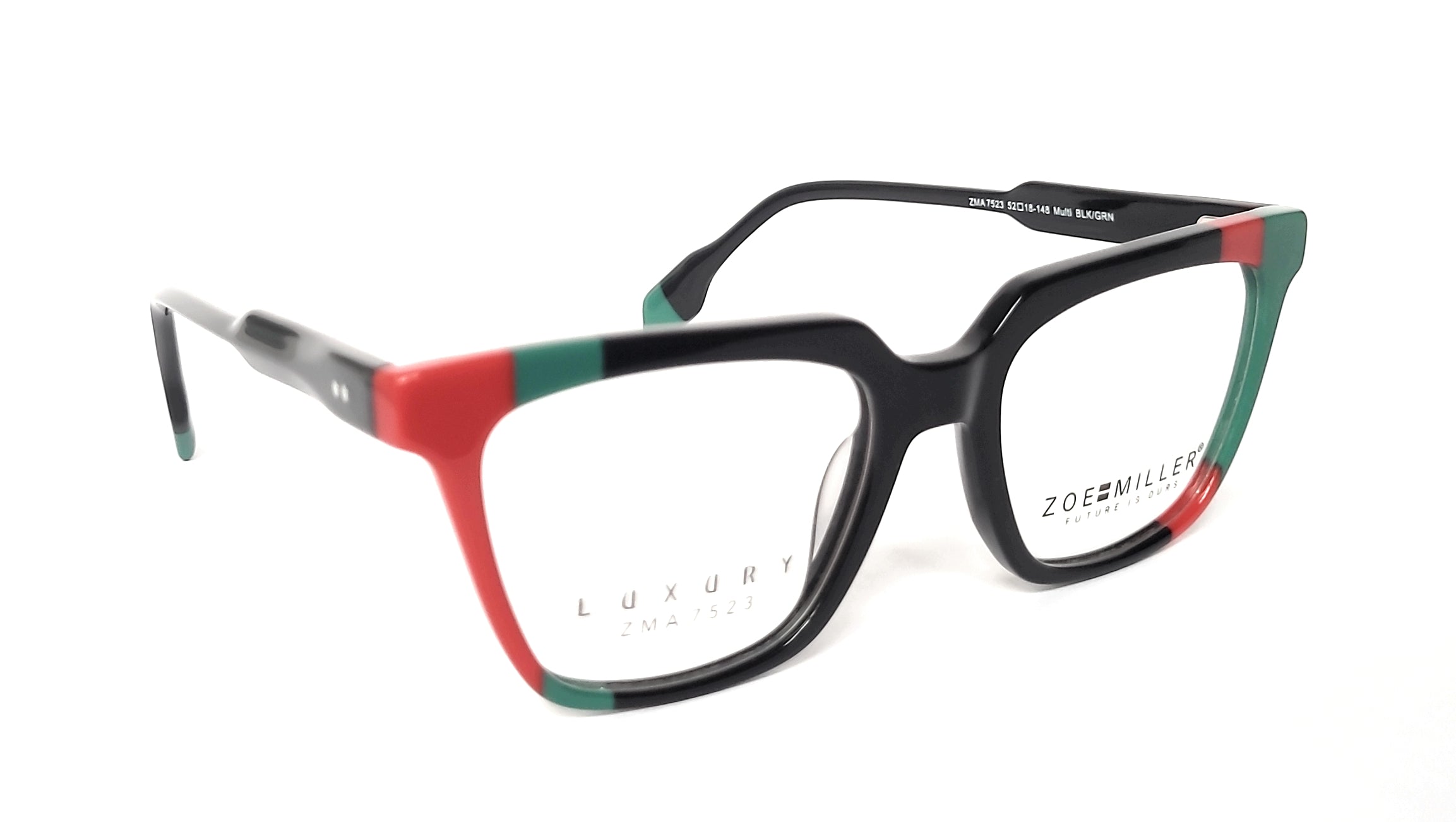 Zoe Miller Eyewear Spectacle Luxury ZMA7523 Multi BLK/GRN