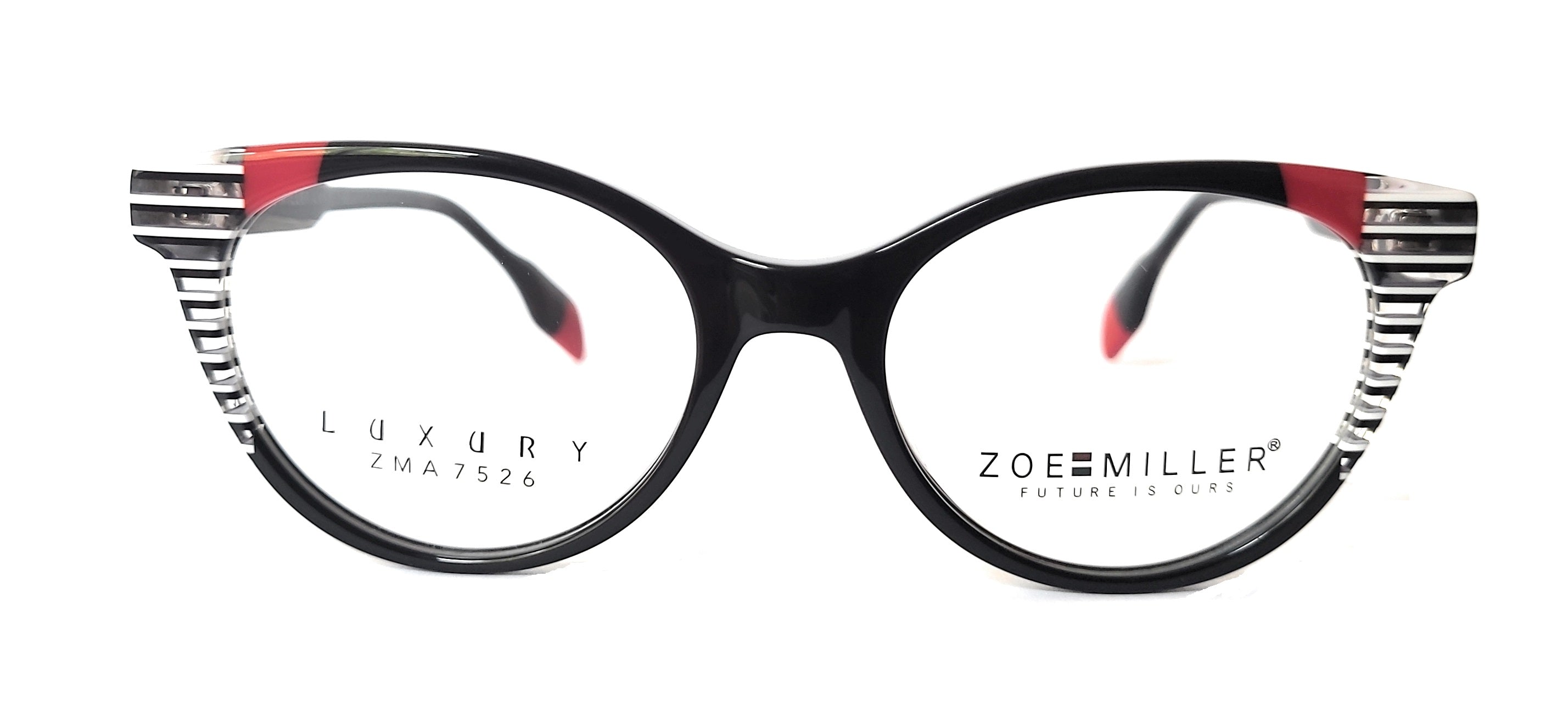 Zoe Miller Eyewear Spectacle Luxury ZMA7526 Multi BLk/RED